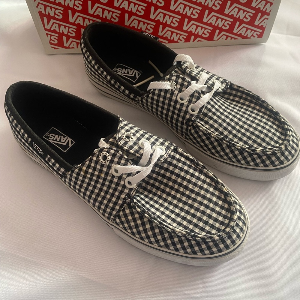 Vans Men's Black and White Checkered Shoes